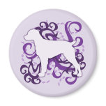 Purple Swirl Brittany Spaniel magnets