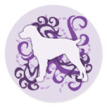 Purple Swirl Brittany Spaniel stickers