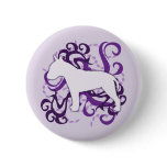 Purple Swirl Bull Terrier Button