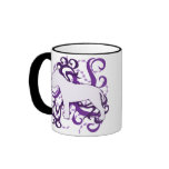 Purple Swirl Bull Terrier Coffee Mugs