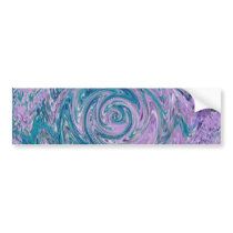 Purple swirl bumper sticker