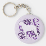 Purple Swirl Labrador Retriever Key Chain