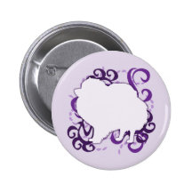Purple Swirl Pomeranian Button