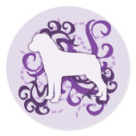 Purple Swirl Rottweiler stickers