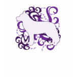Purple Swirl Siberian Husky t-shirts