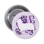 Purple Swirl Silky Terrier Pinback Buttons