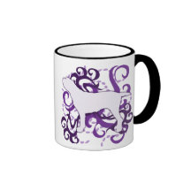 Purple Swirl Spinone Italiano Coffee Mug