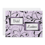 Purple Swirls Bridal Luncheon Invitation Cards