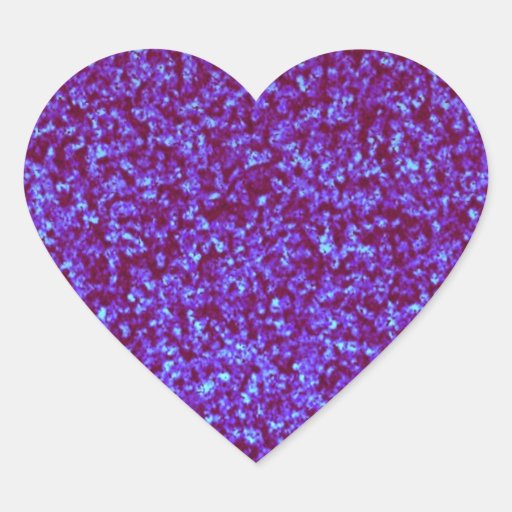 Purple teal blue glitter combo heart sticker Zazzle