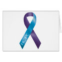 Purple/Teal Ribbon cards
