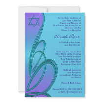 Purple Teal Star of David Bat Mitzvah