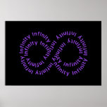 Purple Text Infinity Symbol Poster posters