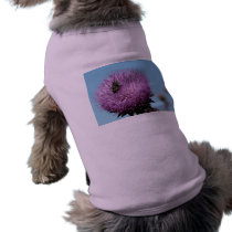 purple thistle with bee doggie tee shirt