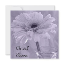 Purple Tinted Daisy Bridal Shower Invitations