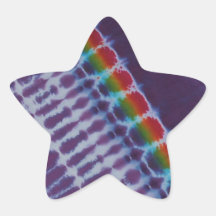 Purple Tracks Tie Dye Star Sticker