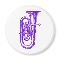Purple Tuba Magnet