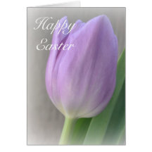 Purple Tulip Easter Card