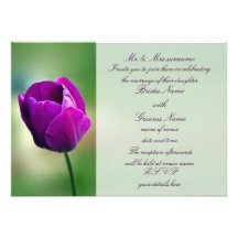 Purple Tulip Wedding Invitation