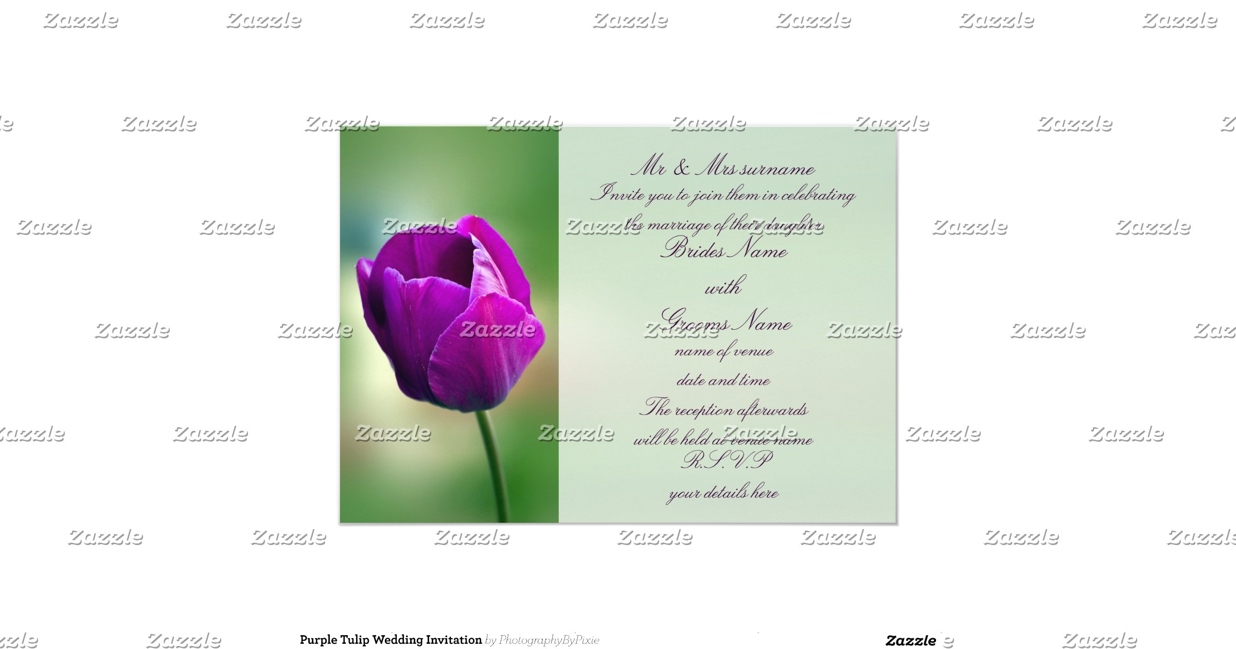 tulip wedding invitations
