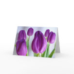 Purple tulips against wall (in Paint) Greeting Cards