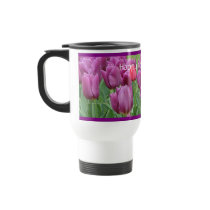 Purple Tulips Flower Art Mother's Day Travel Mug