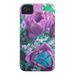 Purple Tulips iPhone 4 case