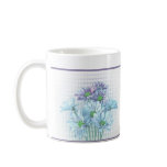 Purple & Turquoise Painted Daisies mugs