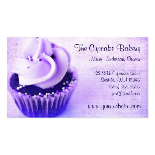 File vintage Name cupcake :  business purple_vintage_cupcake_sprinkles_business_cards names