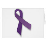 Purple Violence and Abuse Prevention Ribbon cards