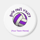 Purple Volleyball Magnets