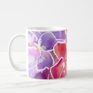 Purple Wallflower Mug