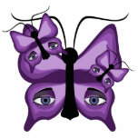 Purple Watcher Butterflies photo sculptures