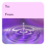 Purple Water Drop Gift Tag Stickers