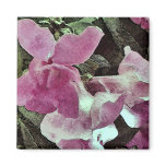 purple watercolor snapdragons magnet