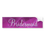 Purple Waves Bridesmaid bumper stickers