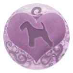 Purple Welsh Terrier Valentine