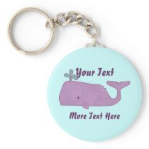 Purple Whale Keychain