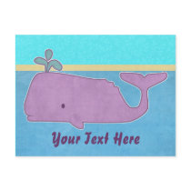 Purple Whale Postcard