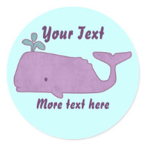 Purple Whale Stickers