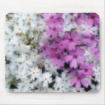 Purple & White Flowers Mousepad