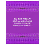 purple white pattern flyers