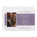 Purple White Post Wedding Celebration invitations