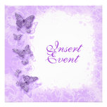 Purple white wedding anniversary birthday custom invitations