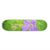 Purple Wild Flower Skate Board Deck