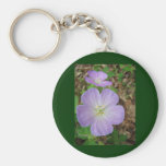 Purple Wild Geranium keychains