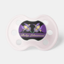 Purple Wild Orchid Flower Pacifier