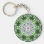 Purple Wildflower Kaleidoscope Art 8 Key Chains
