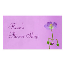 Purple Wildflower on Purple Florist Business Card Template