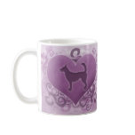 Purple Wire Portuguese Podengo Valentine Coffee Mug