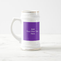 Purple with White Custom Text. Coffee Mugs